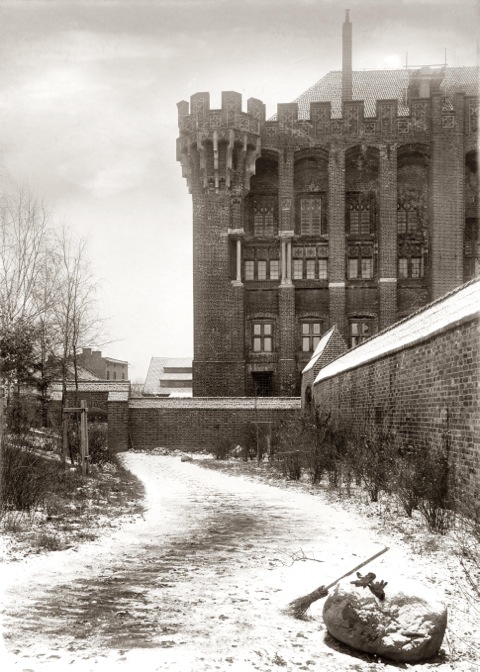 Malbork, Pałac wielkich mistrzów w 1903 r. Źródło: Marienburg Baujahr